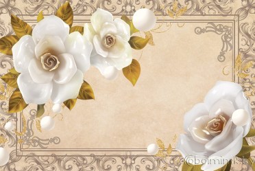 Фотообои De-Art Фарфоровые цветы